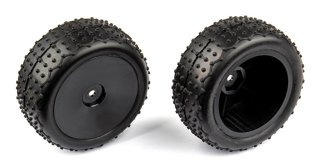 Team Associated Front Narrow Mini Pin Tires, mounted (Reflex)