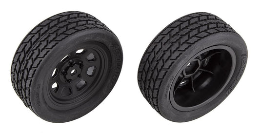 ASSOCIATED - SR10 FRONT WHEELS W/STREET STOCK TIRES, MOUNTED