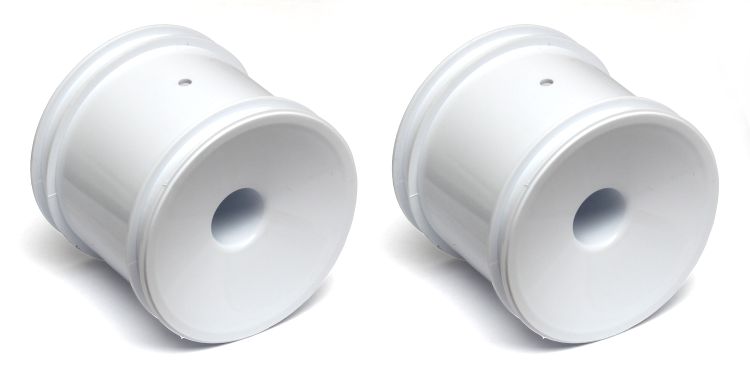 TEAM ASSOCIATED 12MM HEX STADIUM TRUCK DISH WHEEL WHITE