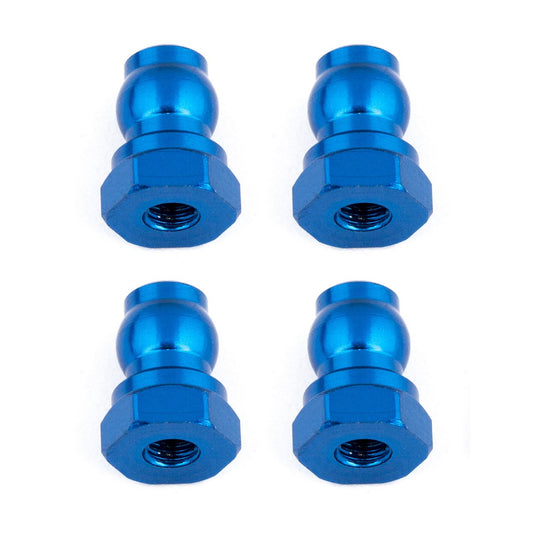 TEAM ASSOCIATED  Shock Bushings, 10 mm, blue aluminum