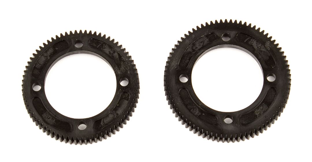 TEAM ASSOCIATED RC10B74 CENTER DIFF SPUR GEARS 72T/48P 78T/48P