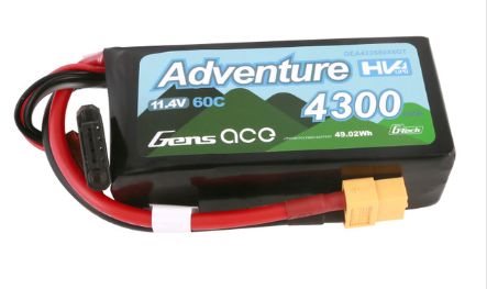 Gens Ace - 1741 - G-Tech Adventure 4300mAh 3S1P 11.4V 60C LiPo Battery