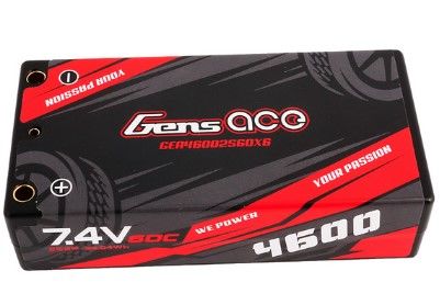 GENS ACE 4600MAH 2S2P 7.4V HARDCASE LIPO SHORTY