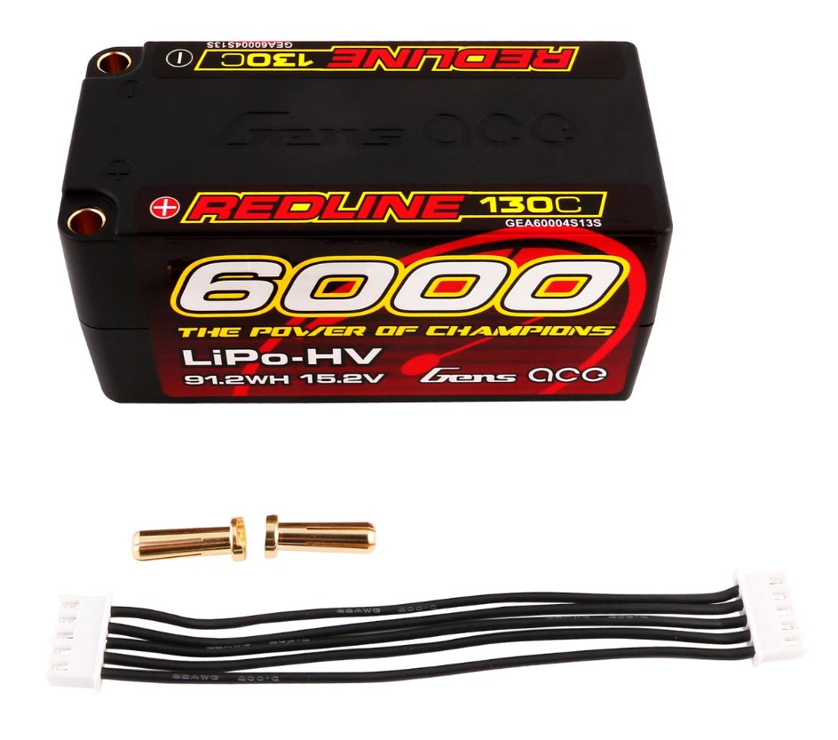 GENS ACE 1513 RDLINE SERIES 6000MAH 15.2V 130C HV SHORTY PACK