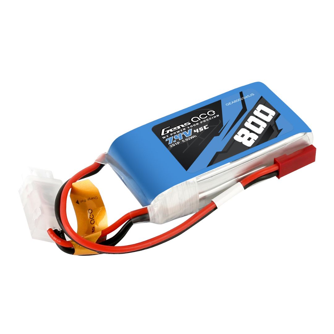 GENS ACE LIPO BATTERY 1035 800MAH 2S1P 7.4V 45C