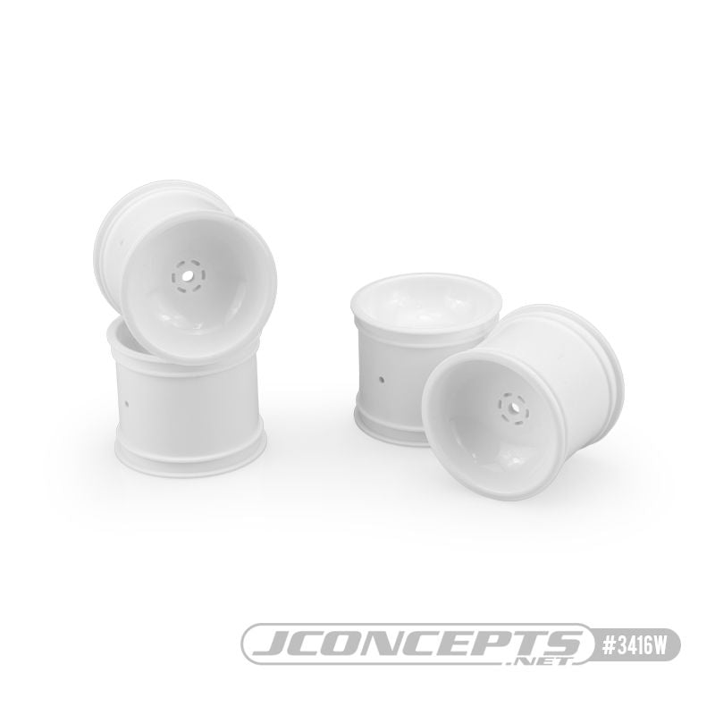 JCONCEPTS SUPER DISH RUSTLER/ STAMPEDE 2.2 REAR WHEEL WHITE