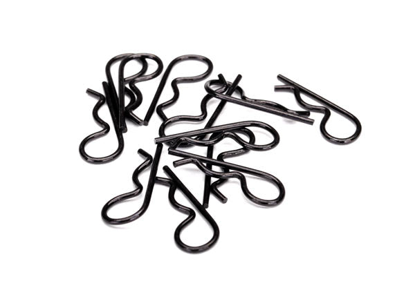 TRAXXAS - Body clips, heavy duty (black) (12)
