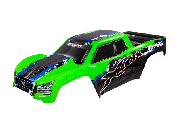 TRAXXAS - Body, X-Maxx, green (painted, decals applied) (assembled