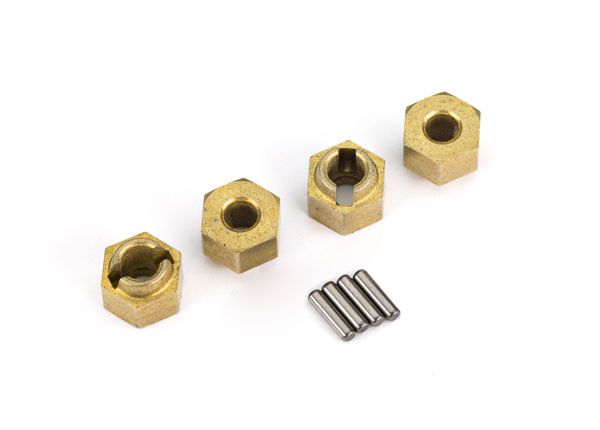 TRAXXAS - WHEEL HUBS 7MM HEX BRASS
