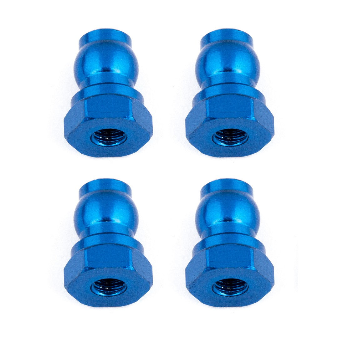 TEAM ASSOCIATED  Shock Bushings, 10 mm, blue aluminum