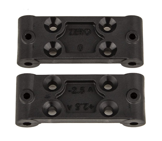 Team Associated RC10B6.4 Front Bulkhead Set, 0deg and 2.5deg