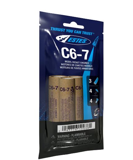 Estes Rockets C6-7 (3 ea) - Bagged