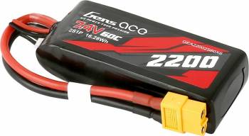 GENS ACE 2200MAH 2S 7.4V 60C LIPO BATTERY
