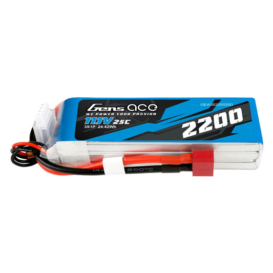 Gens Ace 2200mAh 3S1P 11.1V 25C LiPo Deans Plug Soft Case