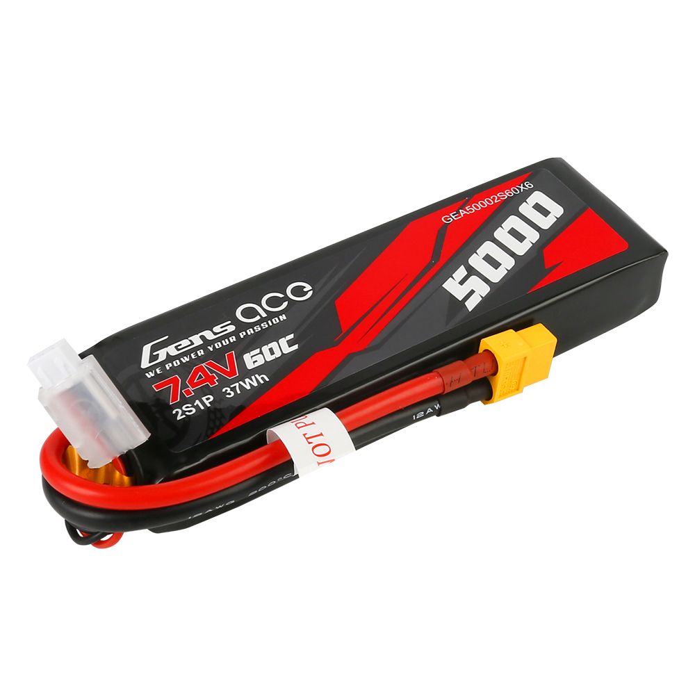 GENS ACE 1106 - 5000MAH 7.4 60C LIPO  BATTERY XT60 PLUG