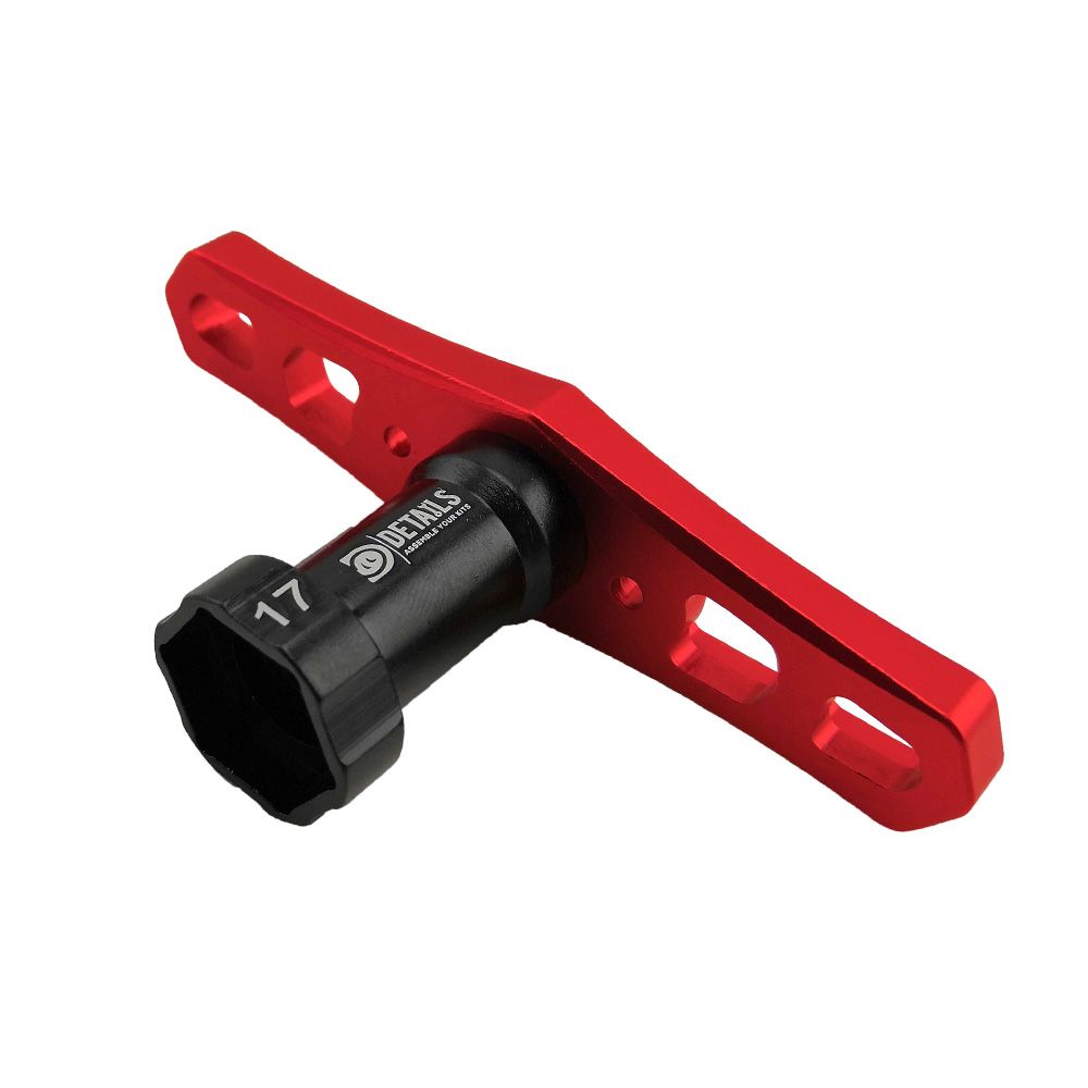 HOBBY DETAILS 17MM HEX NUT WRENCH-RED HANDLE