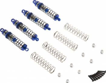 HOT RACING THREADED ALUM SHOCKS BLUE-LA TRAX RALLY TETON