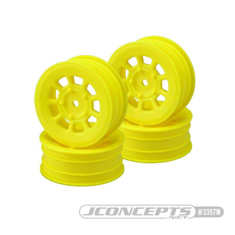 JConcepts 9 shot 2.2" front wheel (yellow) - 4pc