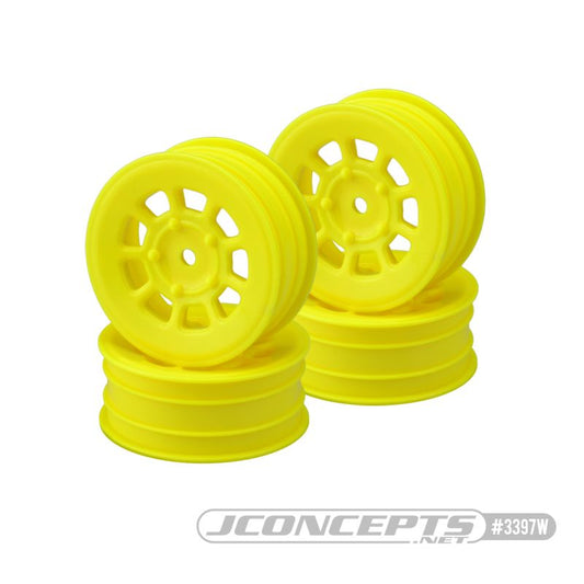 JConcepts 9 shot 2.2" front wheel (yellow) - 4pc