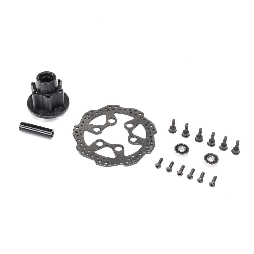 Losi Complete Front Hub Assembly: PM-MX