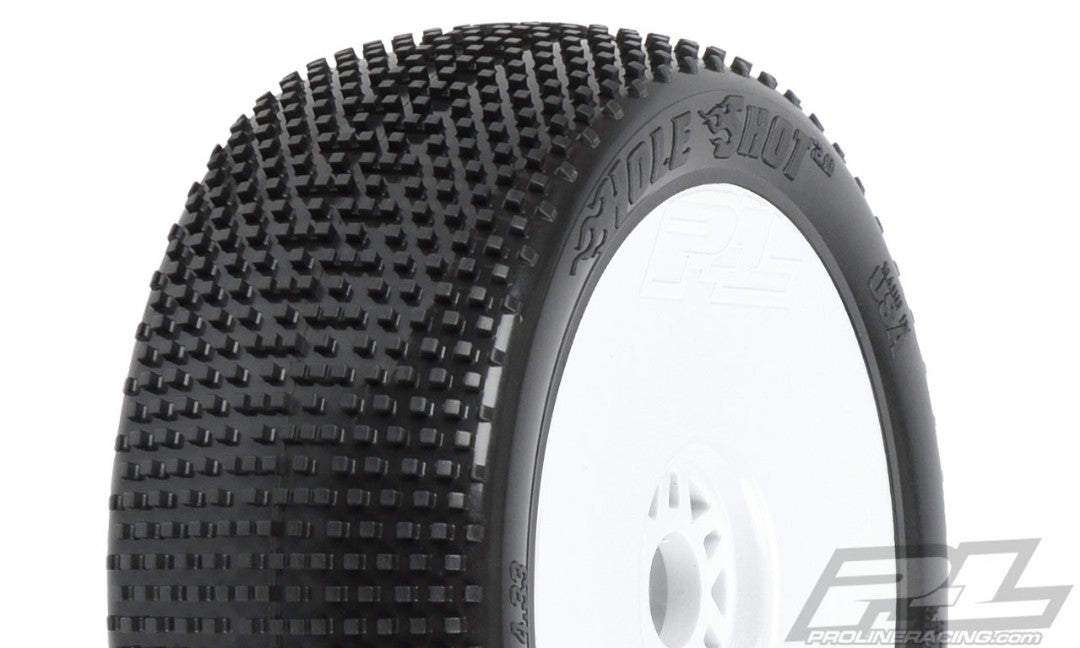 PRO LINE HOLE SHOT 1/8TH OFFROAD BUGGY TIRES MOUNTED