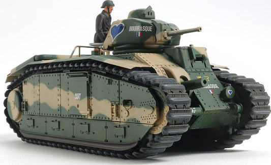 TAMIYA-FRENCH BATTLE TANK 1/35 B1 BIS w/Single Motor