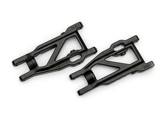 TRAXXAS - Suspension arms, black, front/rear (left & right), heavy duty (2)