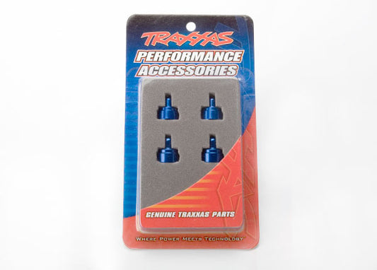 TRAXXAS - Aluminum Ultra Shock Cap (Blue) (4)