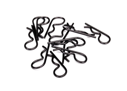 TRAXXAS - Body clips, heavy duty (black) (12)