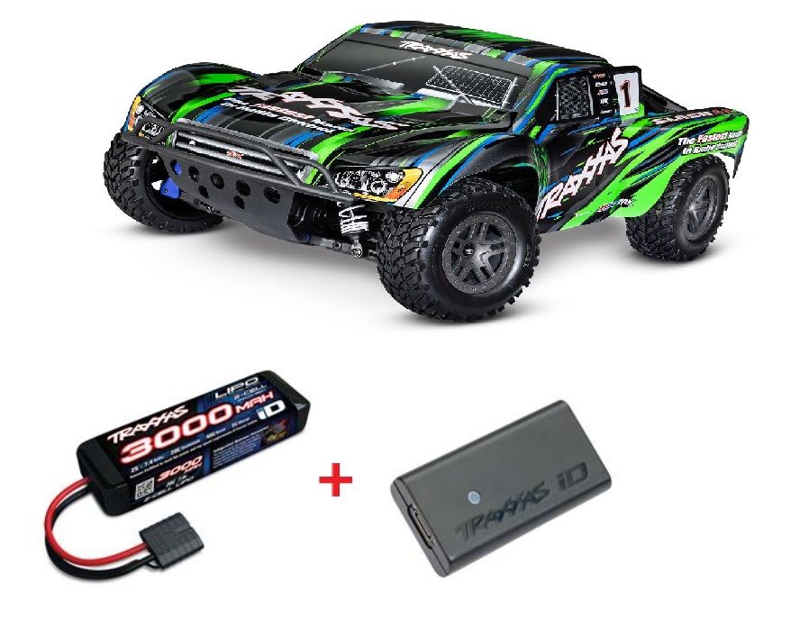 Traxxas 1/10 Slash BL-2S 4x4 RTR - Green w/ Charger & Battery