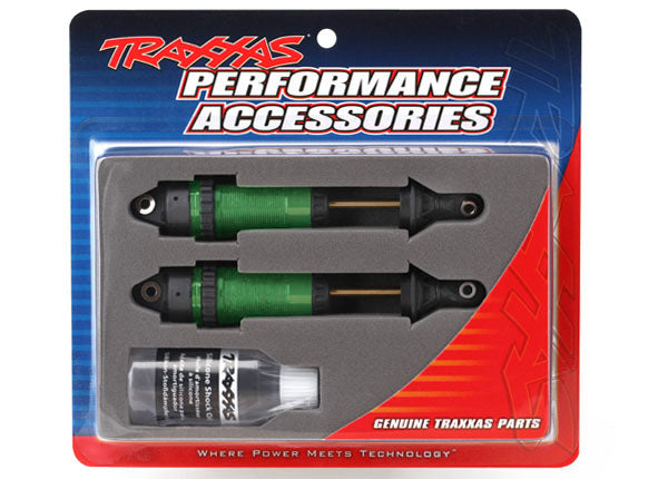 TRAXXAS - Shocks, GTR xx-long green-anodized fully assembled (2)