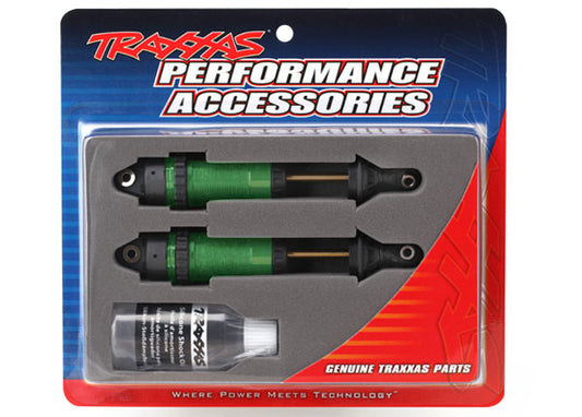 TRAXXAS - Shocks, GTR xx-long green-anodized fully assembled (2)