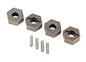 TRAXXAS - Wheel hubs, 12mm hex (steel), extreme heavy duty (4)