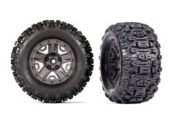 TRAXXAS - T&W Charcoal Gray 2.8" Wheels/Sledgehammer Tires (2)