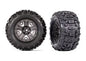 TRAXXAS - T&W Charcoal Gray 2.8" Wheels/Sledgehammer Tires (2)