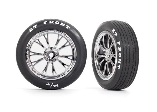 TRAXXAS - Tires & wheels, assembled (chrome wheels) (Fr) (2)