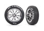 TRAXXAS - Tires & wheels, assembled (chrome wheels) (Fr) (2)