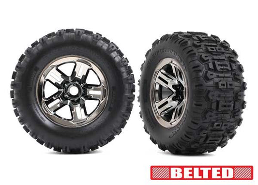 TRAXXAS - Premount 3.8" Black Chrome & Sledgehammer® Belted
