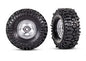 TRAXXAS Tires & Wheels, Assembled (1.0" Satin Chrome Wheels)