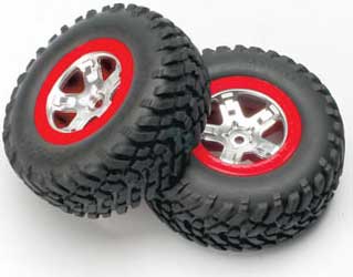 TRAXXAS - 5871 Tire/5872A Wheel Mounted Slash 2WD Rear (2)